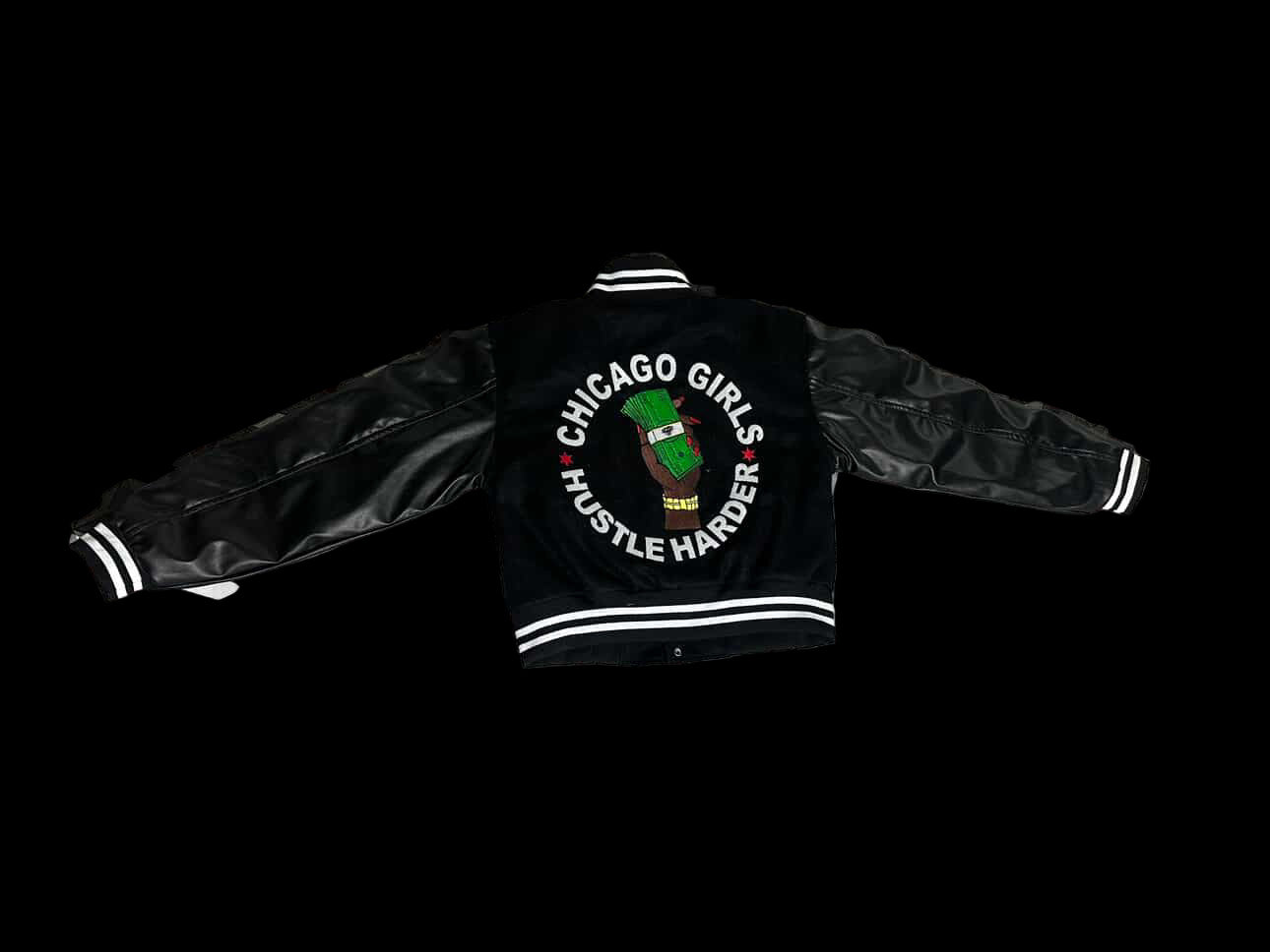 Chicago Girls Hustle Harder Varsity Jacket