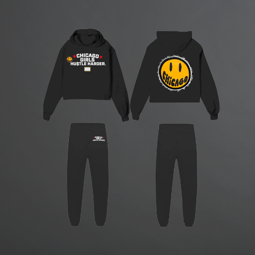 "Chicago Girls Hustle Harder" Sweat Suit