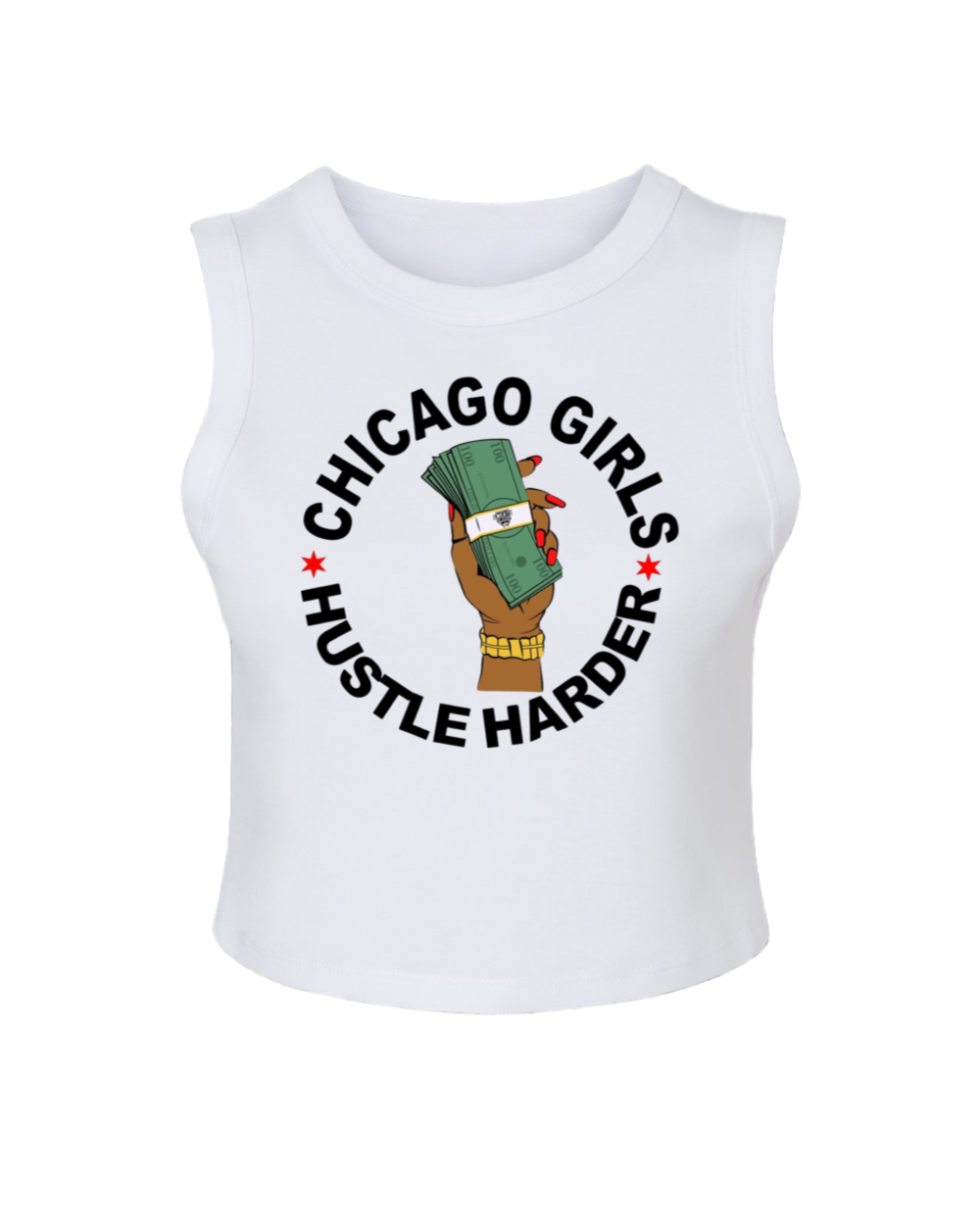 Chicago Girls Hustle Harder Crop Tank