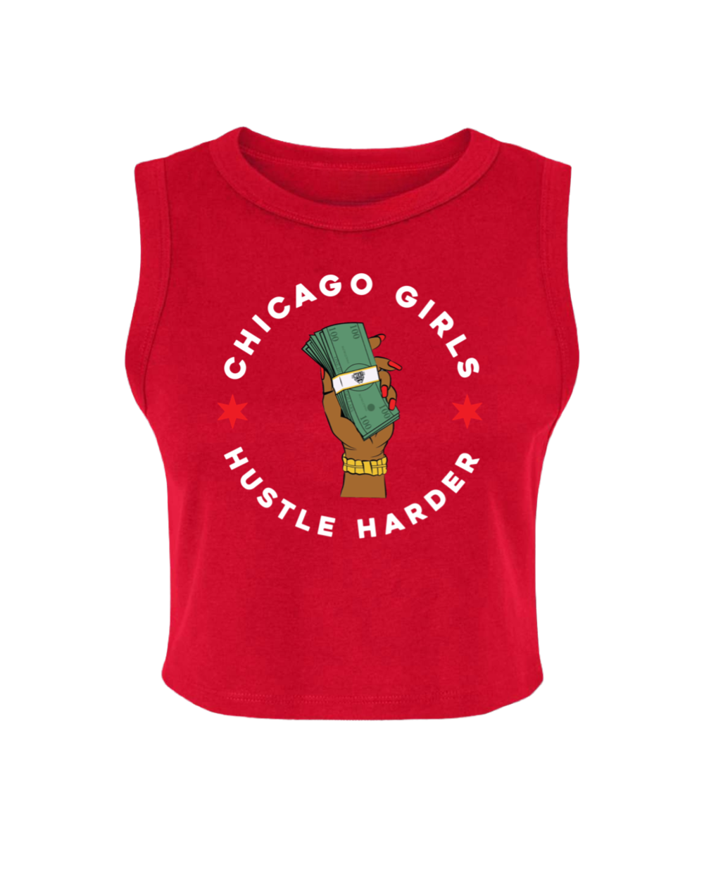 Chicago Girls Hustle Harder Crop Tank