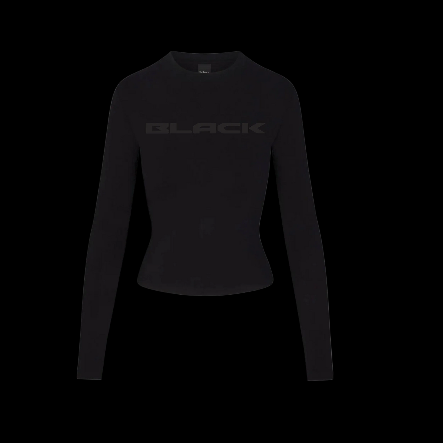 BLACK women’s fitted long sleeve tee