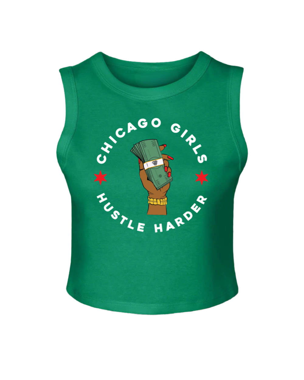 Chicago Girls Hustle Harder Crop Tank